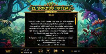 El Dorado Totems Dice: Правила