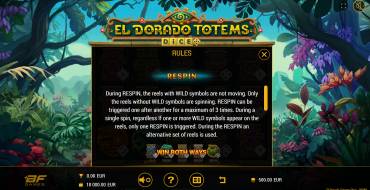 El Dorado Totems Dice: Фриспины и/или респины