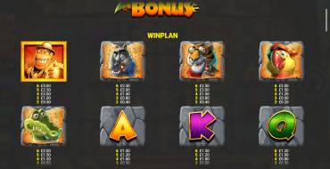 Kong 3 Even Bigger Bonus: Таблица выплат