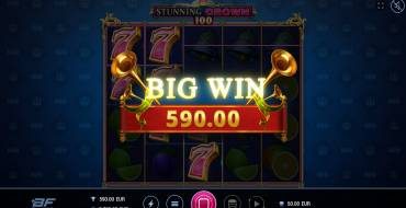 Stunning Crown 100: Выигрыши