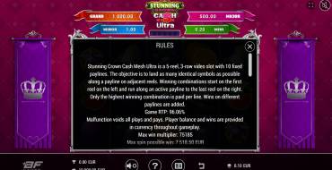 Stunning Crown Cash Mesh Ultra: Правила