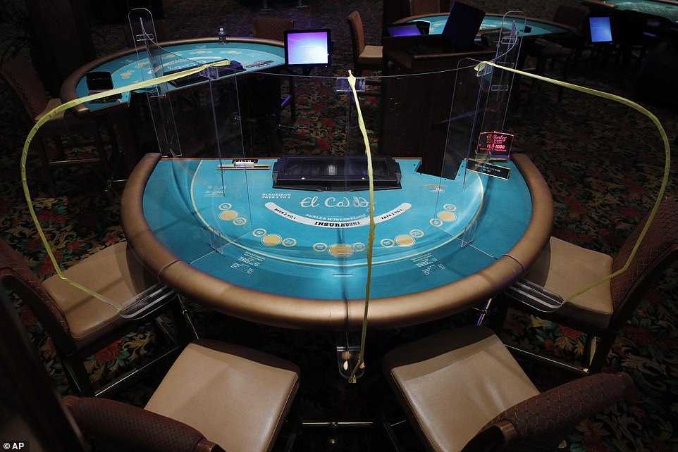 Лас-Вегас, Акриловые барьеры будут установлены между игроками за игровым столом