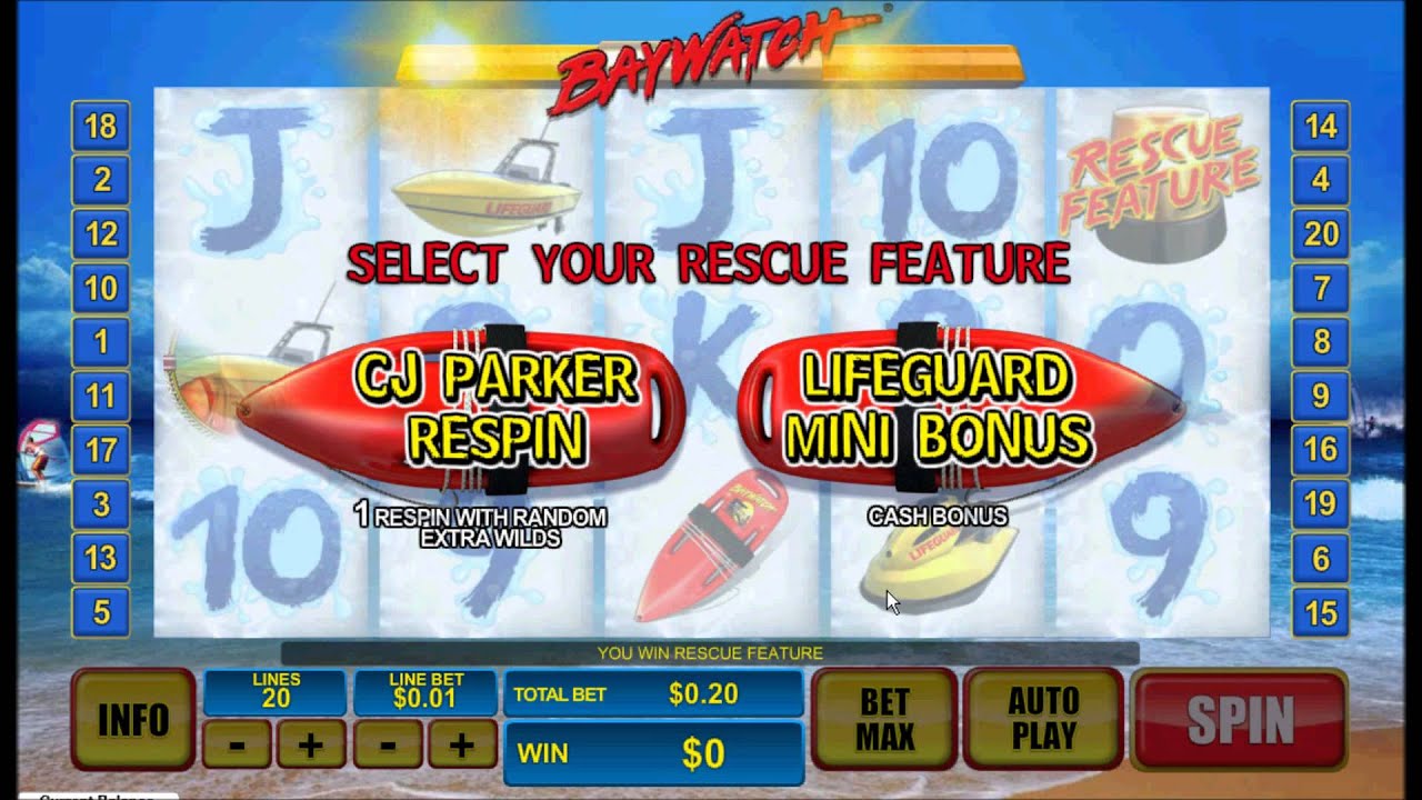 бонусные игры слота Спасатели Малибу