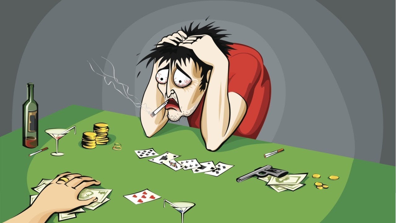 карикатура проигравший покерман