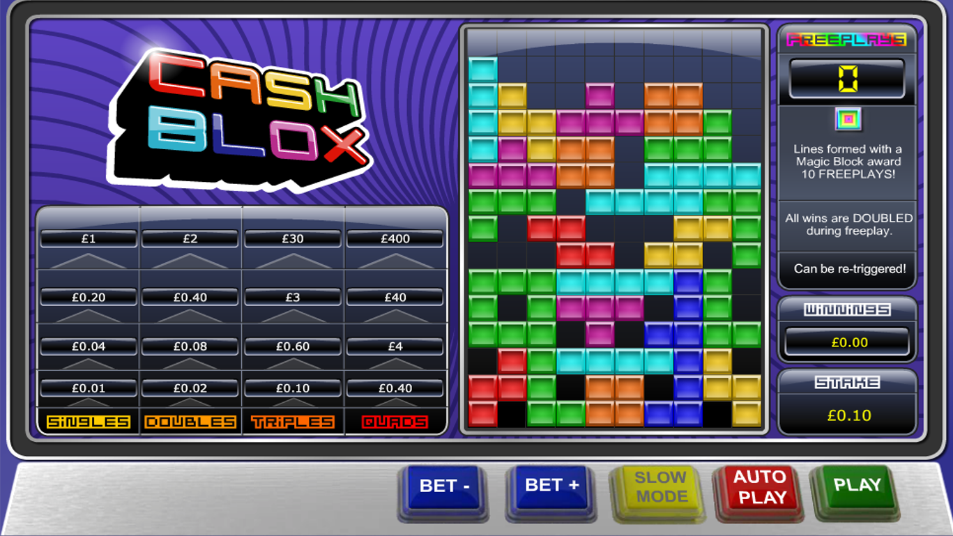 процесс игры слота Денежный блок