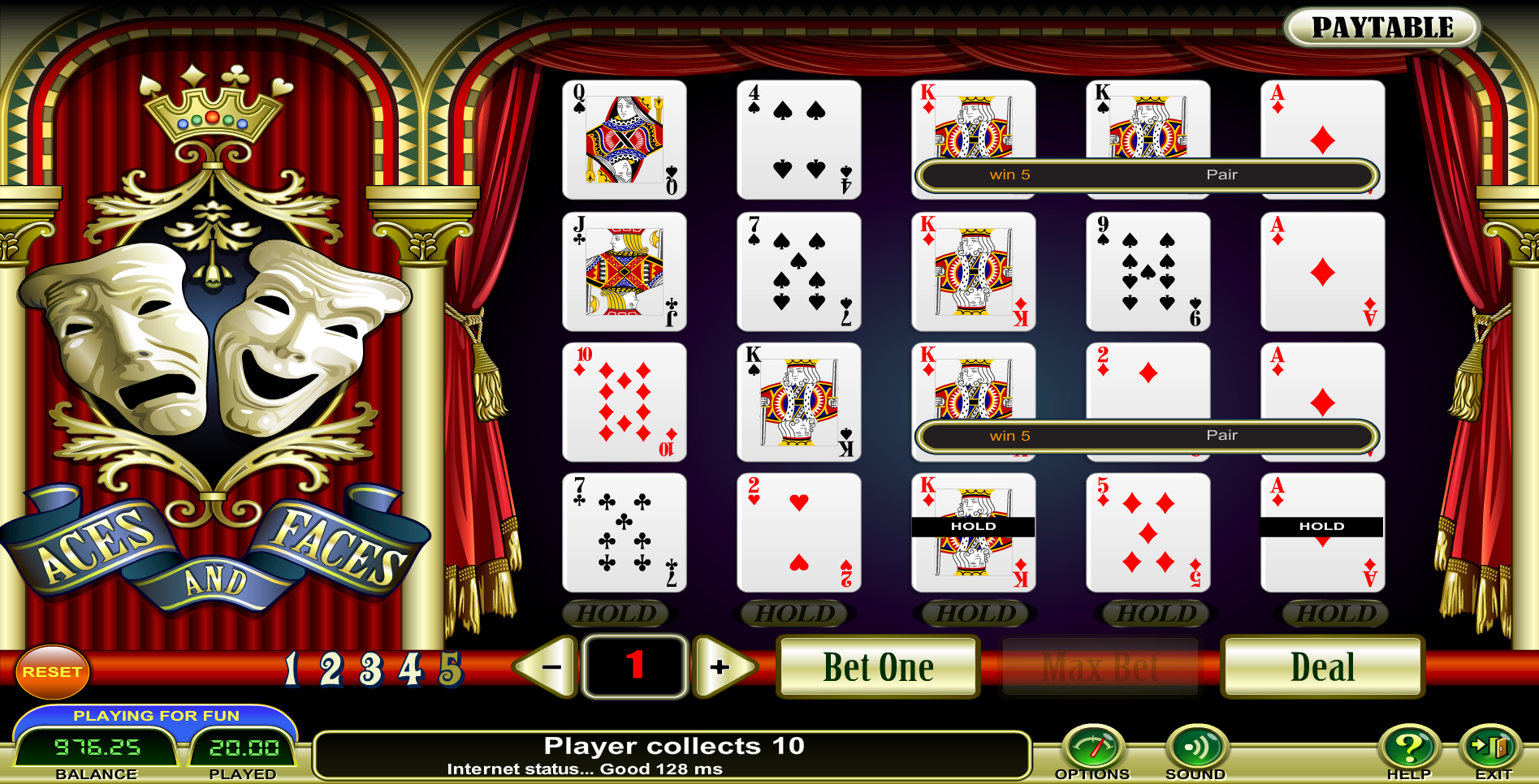 ставки в видео покере